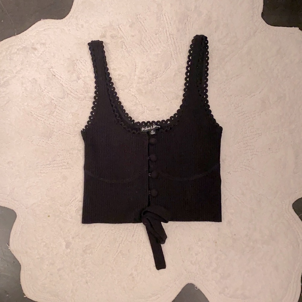 For Love & Lemons- Black Knit Tank (XS)